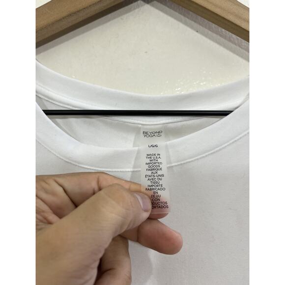 Beyond Yoga Featherweight On The Down Low Tee L Workout Ballet Athletic Gym Y2K - Picture 8 of 12